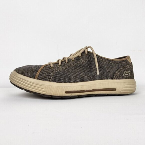 SKECHERS Classic Fit Air Cooled Memory Foam Brown Kint Runners Mens - Picture 1 of 6